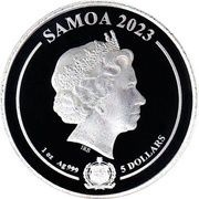 5 Dollars - Elizabeth II Posthumous; Batman; Colored version obverse image