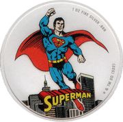 5 Dollars - Elizabeth II Posthumous; Superman, Colored, Samoa, 2023 reverse image