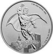 5 Dollars - Elizabeth II Posthumous; Superman, Samoa, 2023 reverse image