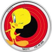 5 Dollars - Elizabeth II Posthumous; Tweety Bird; Colourised, Samoa, 2023 reverse image