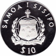 10 Tālā - Tanumafili II Captain James Cook; Silver Proof issue obverse image