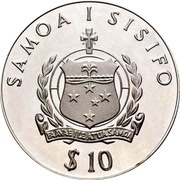 10 Tala - Tanumafili II Dr. Wilhelm Solf; Silver Proof issue obverse image