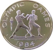 10 Tala - Tanumafili II Olympic Games, Samoa, 1984 reverse image