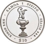 10 Tala - Tanumafili II America's Cup Race obverse image