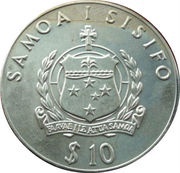 10 Tala - Tanumafili II XXIV Summer Olympics obverse image