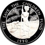 10 Tala - Tanumafili II Save the Children Fund, Samoa, 1990 reverse image
