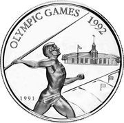 10 Tala - Tanumafili II XXV Summer Olympics - Javelin Thrower, Samoa, 1991 reverse image