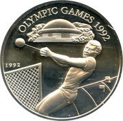 10 Tala - Tanumafili II XXV Summer Olympics - Hammer Thrower, Samoa, 1992 reverse image