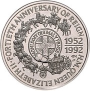 10 Tala - Tanumafili II Jubilee; Piedfort, Samoa, 1992 reverse image