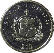 10 Tala - Tanumafili II Gandhi obverse image