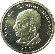 10 Tala - Tanumafili II Gandhi, Samoa, 2003 reverse image
