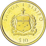 10 Tālā - Tanumafili II John Paul II obverse image