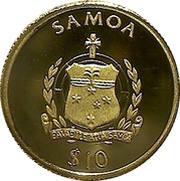 10 Tālā - Tanumafili II Pope Benedict XVI, Samoa, 2006 obverse image