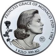 25 dollars - Elizabeth II Princess Grace of Monaco, Samoa, 2019 reverse image