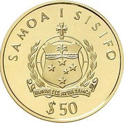 50 Tala - Tanumafili II Discus Thrower obverse image