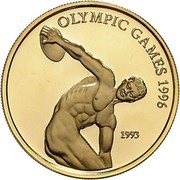 50 Tala - Tanumafili II Discus Thrower, Samoa, 1993 reverse image