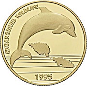 50 Tala - Tanumafili II Dolphins, Samoa, 1995 reverse image