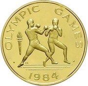100 Tala - Tanumafili II Olympic Boxing, Samoa, 1984 reverse image