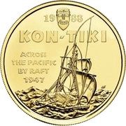 100 Tala - Tanumafili II Kon-Tiki, Samoa, 1988 reverse image