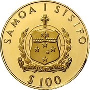 100 Tala - Tanumafili II Robert Louis Stevenson obverse image