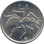 1 Lira Ant reverse image
