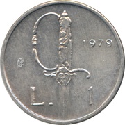 1 Lira Rapier reverse image