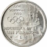 1 Lira Gymnastics obverse image
