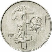 1 Lira Freedom of Thought, San Marino, 1982 reverse image
