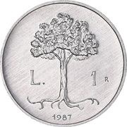 1 Lira Faetano, San Marino, 1987 reverse image
