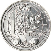 1 Lira Potato Plant, San Marino, 1992 reverse image
