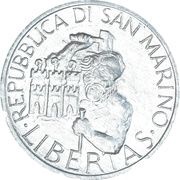 1 Lira Marinus at Monte Titano obverse image