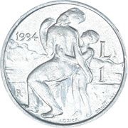 1 Lira Marinus at Monte Titano reverse image