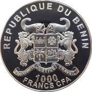 1000 Francs CFA Zebres of Africa obverse image