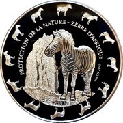 1000 Francs CFA Zebres of Africa, Benin, 2015 reverse image