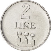 2 Lire, San Marino, 1972 reverse image