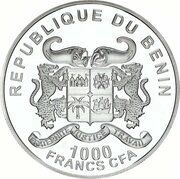 1000 Francs CFA Elephant of Benin obverse image
