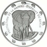 1000 Francs CFA Elephant of Benin, Benin, 2015 reverse image