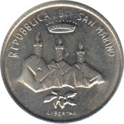 2 Lire Astronaut obverse image