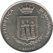 5 Lire Threat of Nuclear War obverse image
