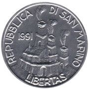 5 Lire Statutes of Community obverse image