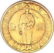 10 Lire reverse image