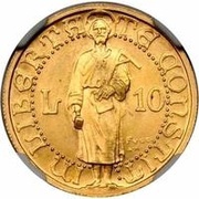 10 Lire Prova reverse image