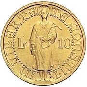 10 Lire Prova reverse image