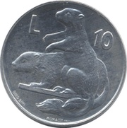 10 Lire Marmot reverse image