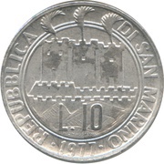 10 Lire The footprint of man's poisons obverse image