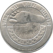 10 Lire The footprint of man's poisons, San Marino, 1977 reverse image