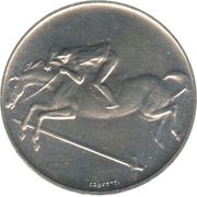 10 Lire Equestrian, San Marino, 1980 reverse image