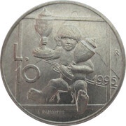 10 Lire, San Marino, 1995 reverse image