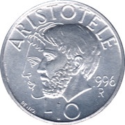 10 Lire Aristotle, San Marino, 1996 reverse image