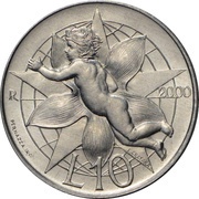10 Lire Love, San Marino, 2000 reverse image